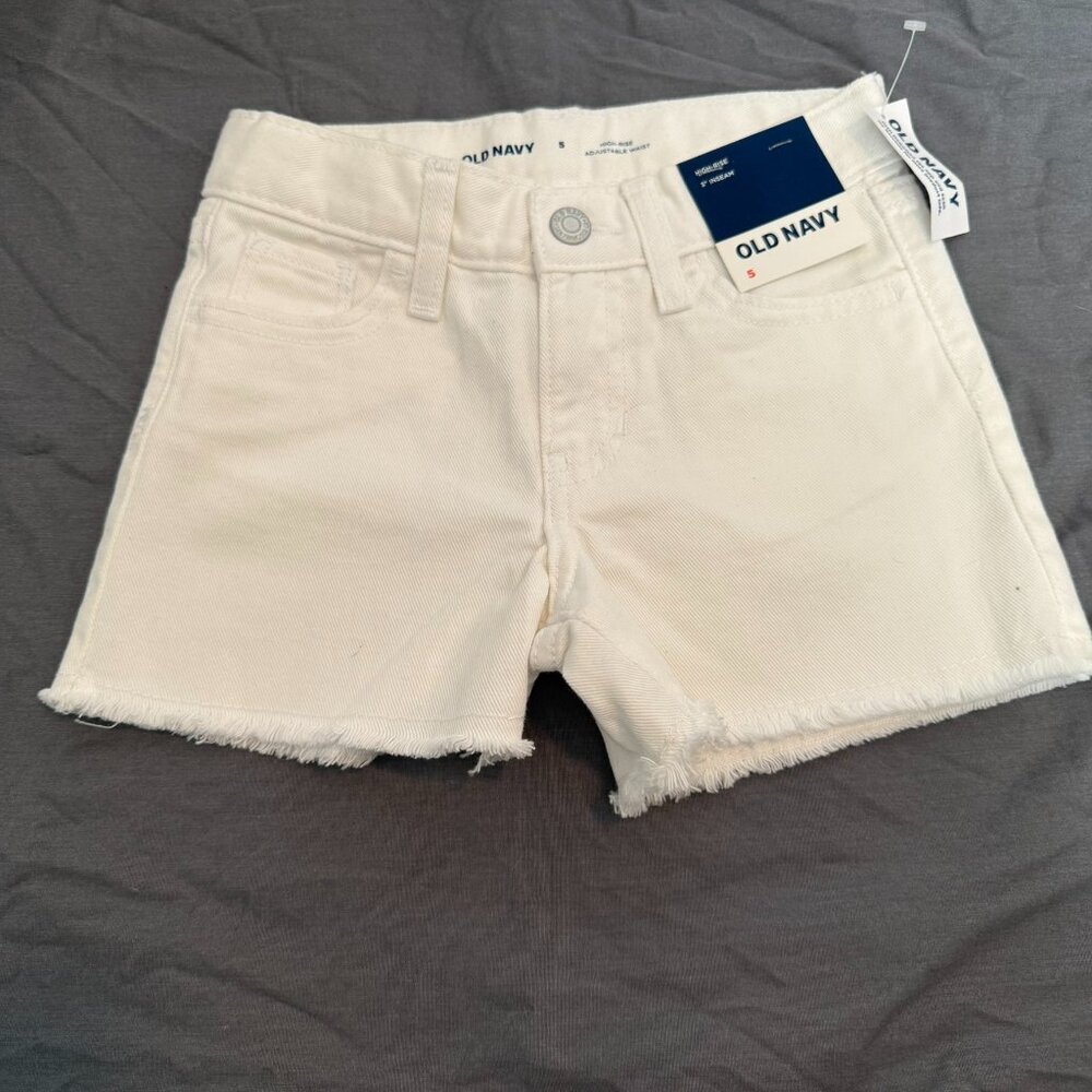 Girl's Shorts - Old Navy -  White Denim - Size 5- New w/Tags